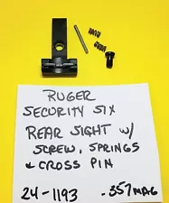 Ruger Security Six .357 Mag Rear Sight w/ Screw, Springs & Cross Pin #24-1193