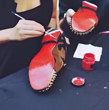 Red Soles Paint For Louboutin Red Bottoms Designer Loafers Men Shoes Repair