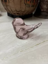 Pink Bird Glass Figurine