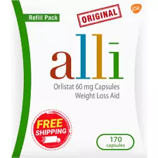 alli Diet Weight Loss Supplement Pills Orlistat 60Mg Capsule 170 Count(New stock