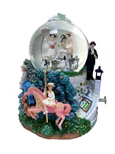 Disney Store Mary Poppins "Let's Go Fly A Kite" Water Snow Globe Music Box