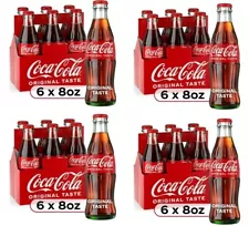 Coca-Cola Glass Bottles, 8 fl oz, 6 Pack, 4 Sets