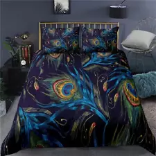 Peacock Feather Quilt Duvet Cover Set Home Textiles Comforter Cover Doona Cover