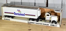 VINTAGE ERTL PETERBILT SEMI TRACTOR TRAILER REFRIGERATED FARMSTEAD