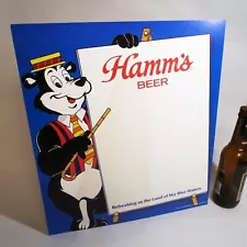 1987 Hamm's Beer Bear 13x15" Easel-Backed Cardboard POS Ad Sign / Pabst NOS