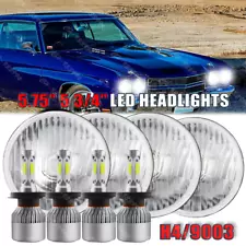 4PCS 5.75" 5-3/4" DOT LED Headlights Hi/Lo & DRL for Chevy Chevelle 1964-1970