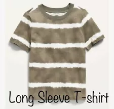 Old Navy Toddler Size 3T ~ Striped Tie Dye ~ LONG SLEEVE Tee T-Shirt .. NWT