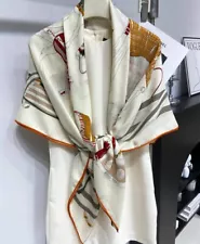 Hermes Silk and Cashmere scarf for stylish women 140/140