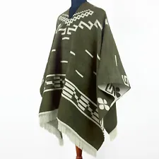 Clint Eastwood Western Cowboy Poncho Serape replica handmade Alpaca wool olive