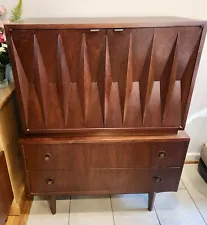 MERTON GERSHUN for American of Martinsville HARLEQUIN Walnut High Chest Dresser