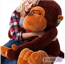 Giant Huge Large Big Stuffed Animal Soft Plush Brown Monkey 90cm Doll Plush Toy