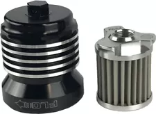 PC Racing Flo Spin On Stainless Steel Oil Filter Black with Polished HARLEY BMW (For: BMW Montauk)