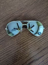 Vintage NEW deadstock Playboy bunny sunglasses gold frame silver lens aviator 