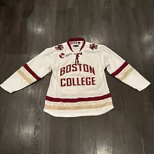 Authentic Boston College Hockey Jersey Under Armour Mens Size Medium White