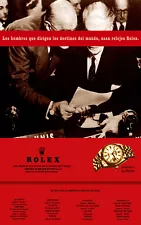 Deco Poster DateJust Gold Watch.For sale in pre-Castro Cuba.Cigar Decor art.17i