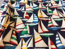 Sailboats 22” X 44” Cotton