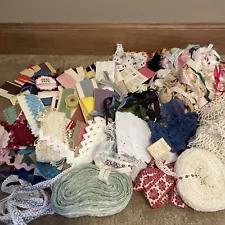 Antique Vtg Lace Textiles Ribbon Trim Mixed LOT Sewing Craft Ric rack Ribbon