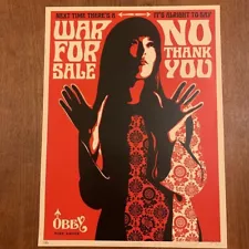 Shepard Fairey War for Sale Silkscreen Poster Edition Signed