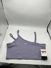 Nike Everyday Women’s Slanted Crop Top Tank Top Shirt NWT $50 Sz L