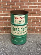 New ListingVintage Sinclair Gear Oil Drum Can Barrell Trash Can Shop 1967 Garage Art Sign