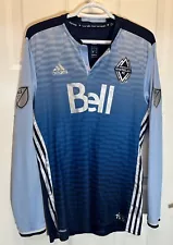 Adidas Authentic Adizero Vancouver Whitecaps L/S Jersey MLS Football Soccer L