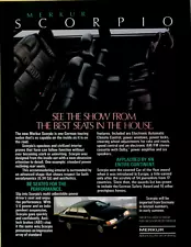 1987 Merkur Scorpio Black Sedan V-6 Performance Interior Photo VINTAGE PRINT AD