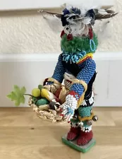 Vintage Zuni 8.5” Beaded Native American Kachina Doll by Rosita D. Latyece