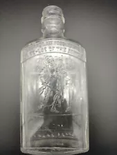 Cello Half Pint Liquor Bottle 1/2 pt Knox Glass Music, Law Forbids Sale or Reuse