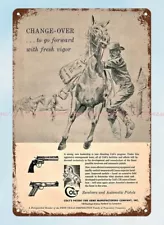 1956 firearm COLT PYTHON gun revolver & Pistol Old West metal tin sign art decor