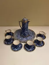 Flow Blue tea set - Warwick china