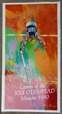 Games of the XXII Olympiad Moscow 1980 Pole Vault Poster ©1979 LeRoy Neiman Inc.