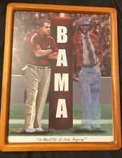 ALABAMA FOOTBALL SABAN BEAR GOALPOST FRAMED