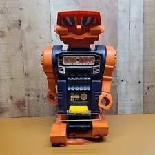 Vintage 1970 Remco Rudy the Robot Walking Motorized Toy 16" Size Orange Blue