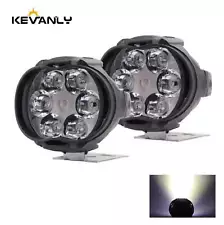 2PCS Work Lights 6 LED Motorcycle Headlight Spot Light Waterproof Super Bright A