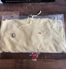 New ListingðTHE VAULTðSupreme Small Box Logo Hoodie|2022|L|Pale Yellow|READY2SHIP