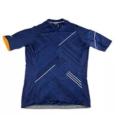 Santic Cycling for Freedom Cycling Jersey Blue Stripes Zip 100% Polyester 2XL