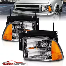 1995 1996 1997 For Chevy Blazer Factory Style Chrome Headlights Pair (For: 1996 Chevrolet Blazer)