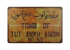 Tutankhamun Egyptian King Tut's Tomb metal tin sign reproductions for sale