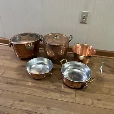 Ruffoni copper Hammered cookware Stock Pot Pan Pan Unused