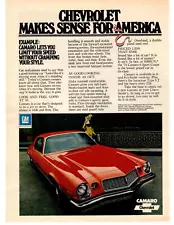 1974 Chevrolet Chevy Camaro 6 Sport Coupe Type LT Z28 Less Than $3,000 Print Ad