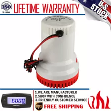 2000GPH Live Bait Tanks Portable Livewell Fish Well Air Pump Aerator Boat Marine