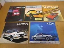 lot 5 1979 1980 1981 1982 1983 Ford Mustang sales brochure ORIGINAL literature (For: More than one vehicle)