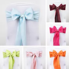 25 Polyester CHAIR SASHES Ties Bows Wedding Party Ceremony Decorations SALE