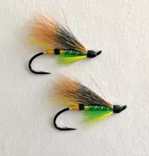 Atlantic Salmon Flies - Green Highlander - Size 4 - Two (2) Fly Pack