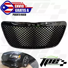 FRONT UPPER GRILL GLOSS BLACK BENTLEY STYLE MESH FOR 2011 2014 CHRYSLER 300