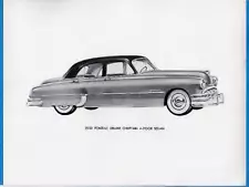 1950 Pontiac Deluxe Chieftain 4-Door Sedan Very Nice Original Glossy Print