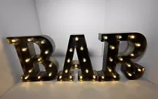 BAR - Illuminated Marquee Pub Bar Sign - Lighted Word Pre-Lit Battery Operated