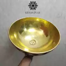 Solid brass bathroom sink, resin and antique style brass decoration