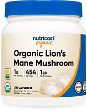 Nutricost Organic Lion's Mane Mushroom Powder 1 LB