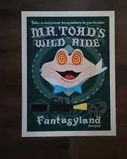 Disneyland Mr. Toad's Wild Ride Attraction Poster (24"x18")